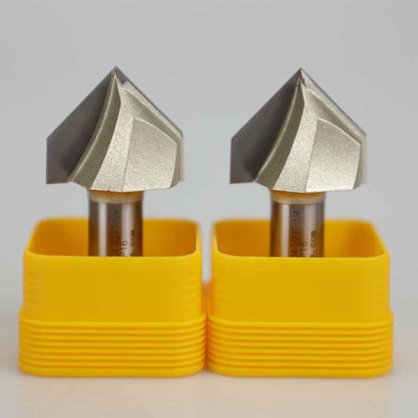 Arden CNC Controlled 3D 90 Degree V Type Bits Milling Cutter Carbide Tip Wood Carving Router Bits for Woodworking and Engraving