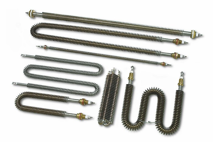 Long Lifetime Finned Air Heater Finned Heating Elements Easy Maintain