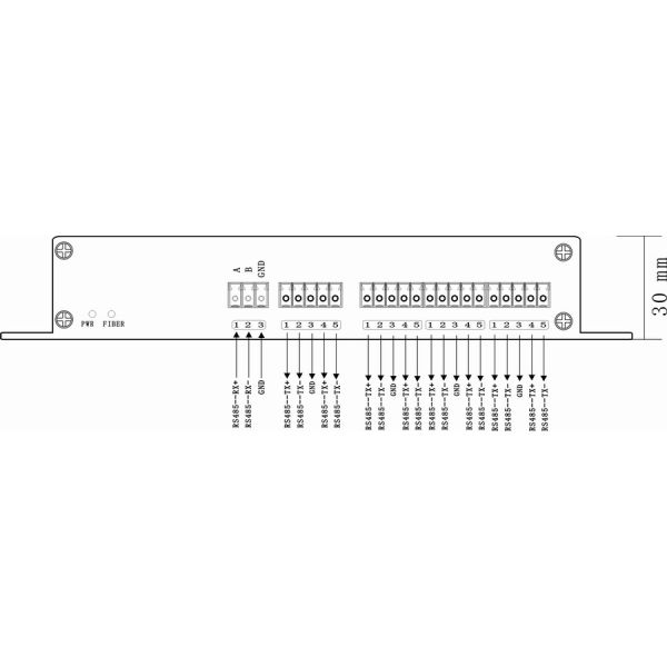 PTZ RS485 Splitter,security RS485 discributor ,1 input 8output RS485 splitter