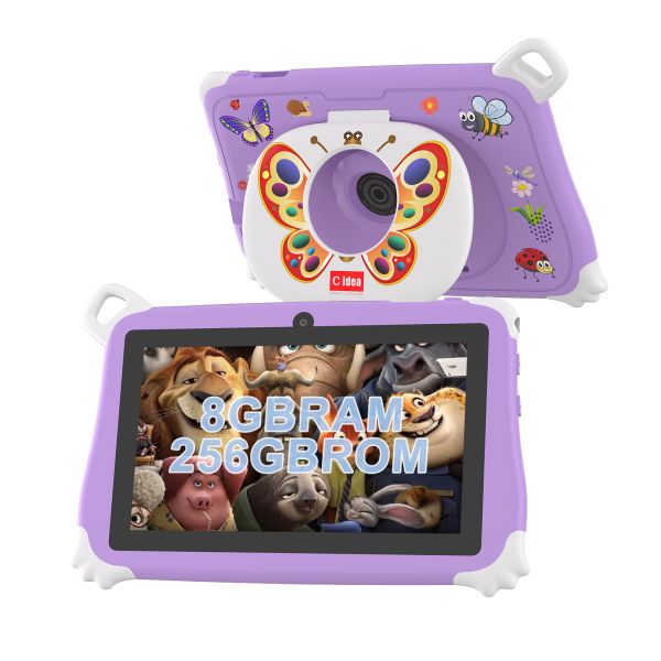 C Idea Android 15 Kids Tablet 8+256GB Educational Tablet Kidspad with Friendly APP CM86 purple