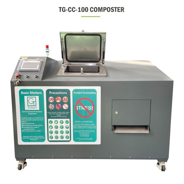 Processing 24H SS Food Waste Composting Machine Kitchen Garbage Food Waste Recycling Equipment