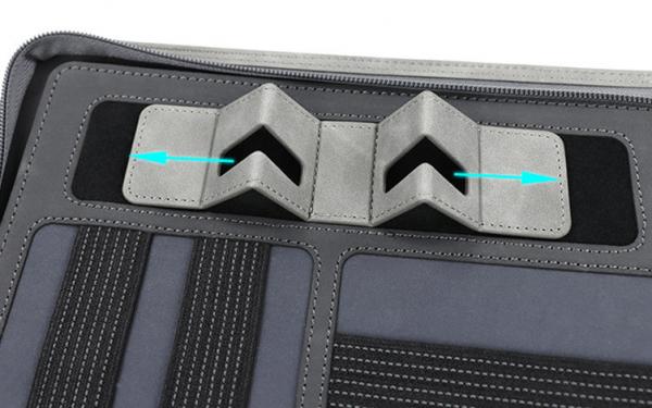 Multipurpose Leather Binder Portfolio , Portable Zipped Conference Folder