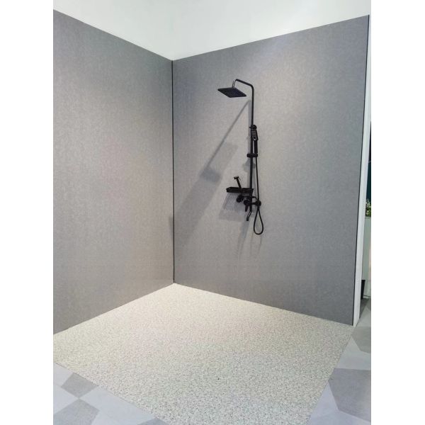 Modern Style Grey Tile Effect Bathroom PVC Wall Panels for Interior Wet Wall Cladding