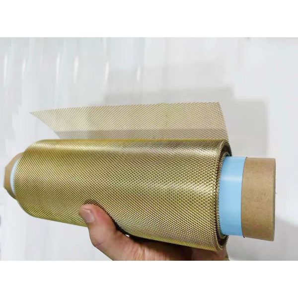 Small Opening Expanded Metal Mesh Brass For Faraday Cage