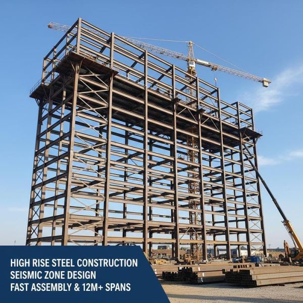Heavy Duty Steel Structure with 50 Tons Load Capacity, Solid H-shape Steel Beam, and 50+ Years Lifespan