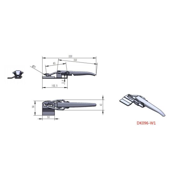 Metal Steel Toggle Latch Lockable 280g Anti Erosion For Farm Machinery