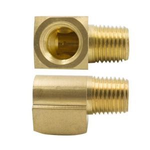 China CNC 1/4 NPT Pipe Brass 90 Degree Street Elbow Lead Free on sale