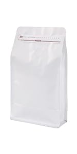 Golden High Barrier Aluminumed Foil Flat Bottom Standing Coffee Beans Storage Bags, Reusable Sealable Side Zipper
