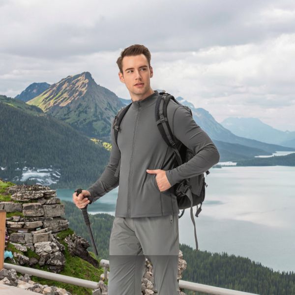 Custom Lightweight Winter Thermal Running Jacket for Men-Full Sleeve Spandex/Nylon Gym & Track Top Yoga Training Jacket