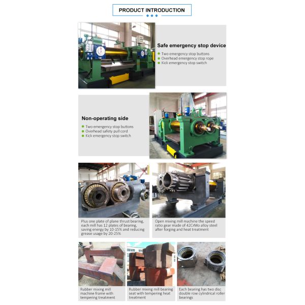 XK660 Two Roll Mixing Mill 245Kw Rubber Processing Machinery