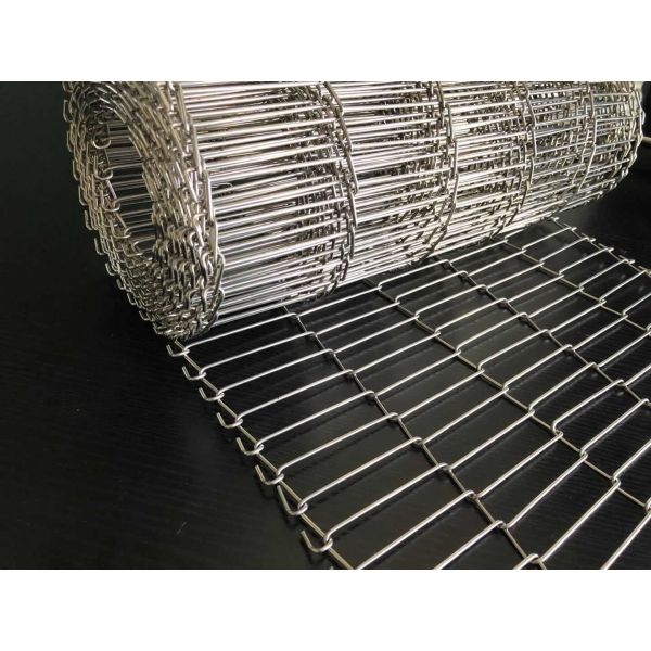 Transportation 304 316 120mm Flat Flex Wire Belt