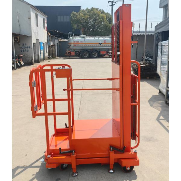 Indoor Semi Electric Order Picker Built for Light Machinery Service and Elevated Picking Tasks
