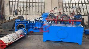 Buy cheap Powerful Force Push Out Hydraulic Scrap Tyre Wire Steel Baler Machine Full Automatic Control product