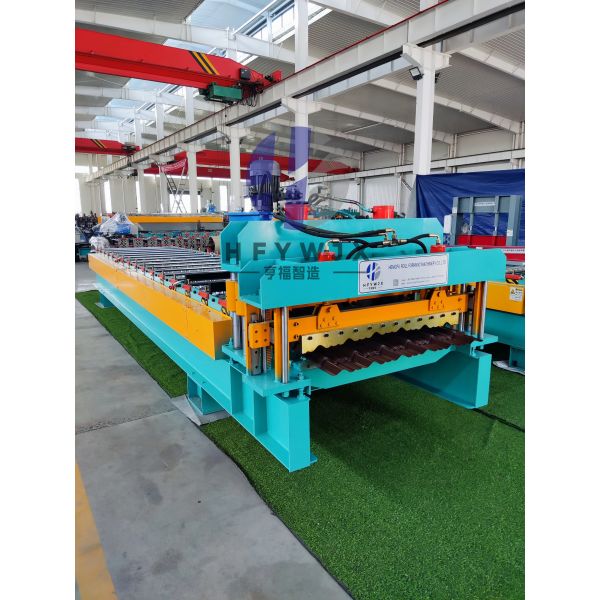 Durable 16 Roll Forming Stations Glazed Tile Roll Forming Machine with PLC Control and Hydraulic Pressure Transmission