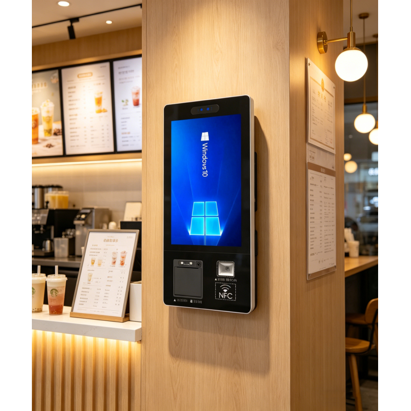 Smart Self-service Ordering Machine 21.5" Windows Android POS Terminal for Restaurant Supermarket Hotel Automated Payment Kiosk