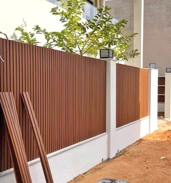 Anti Static Outdoor Wall Panel 219mm Plastic Composite Wall Panels Grooved Exterior Cladding