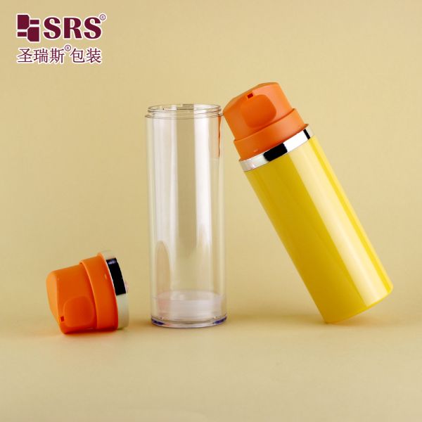 A0215 50ML 120ML 150ML Hot Stamping Logo AS Airless Bottle with Free Sample Customization Color