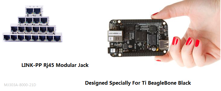 HR951175A 10 Base - T Vertical RJ45 JackWith Integrated Magnetic LPJD0055DNL