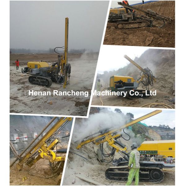 56kw Down The Hole DTH Drilling Rig Machine 62m Bore Depth 115 - 150mm Bore Diameter