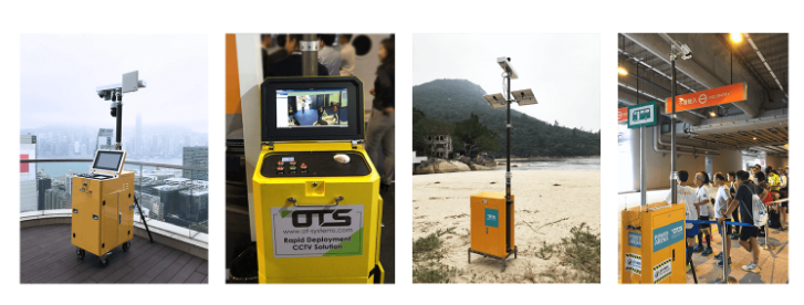 Camera Equipment Mobile Surveillance Trailers Light Rapid Deployment Security Cart