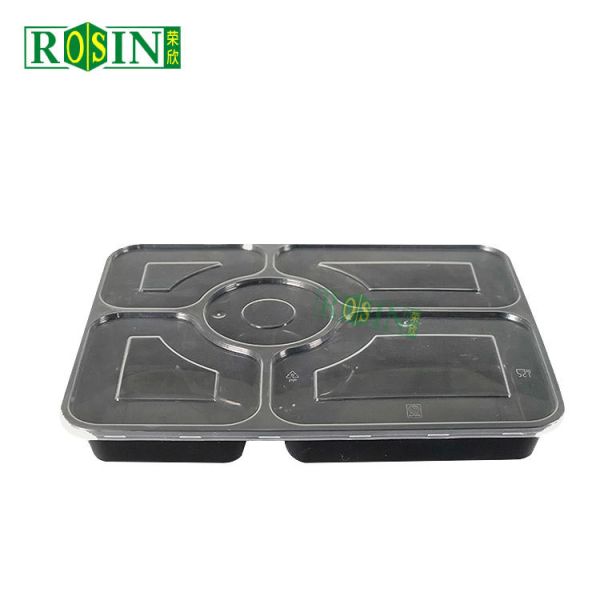Disposable Plastic Takeaway Containers Customized With 4 Compartments