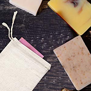 Canvas Cotton Muslin Drawstring Bags for Soap Packaging
