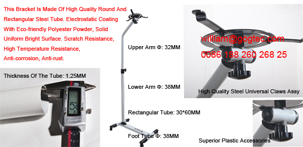 Removable 1.08-1.46M telescoping projector bracket support holder floor stand with wheels