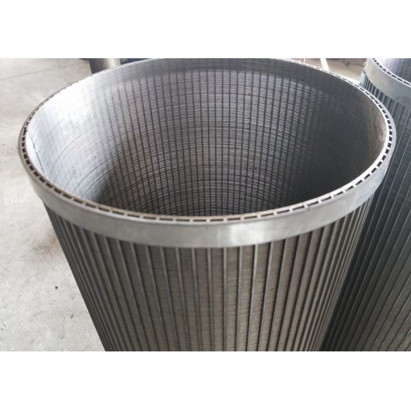 V Shap Wire Wedge Wire Wound Rotary Drum Screen SUS 304 316l