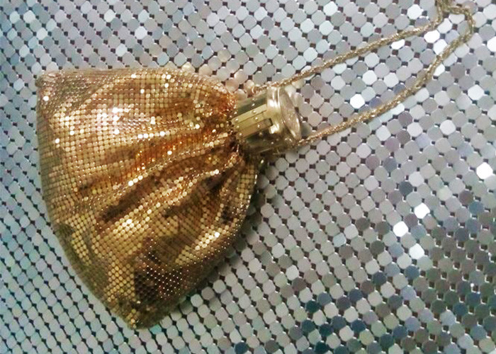 Buy cheap Shimmering Metal Sequin Fabric , Metal Mesh Fabric Curtain Shape Customized product