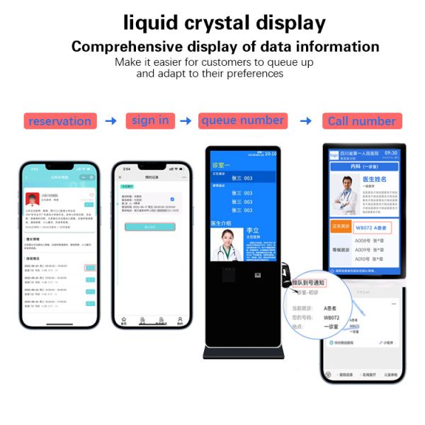 43-inch Nano Film Touch Hospital Self-Service Queue Machine with Camera Microphone LCD Hot Selling New Design Signage