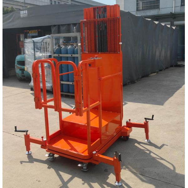 Indoor Semi Electric Order Picker Built for Light Machinery Service and Elevated Picking Tasks