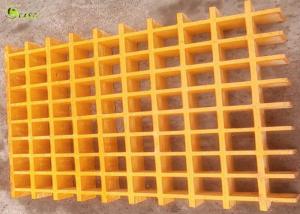 Buy cheap Square Fiberglass Pultrusion Grill Panel High Strength Trench Drain Grating product