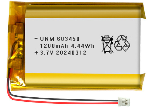 3.7V 1200mAh Rechargeable Lithium Polymer Battery 603450 with CE Approved for Electronics