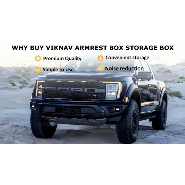 Viknav Center Console Organizer Tray Storage Suitable For 2015-2024 F150 Raptor Center Armrest Glove