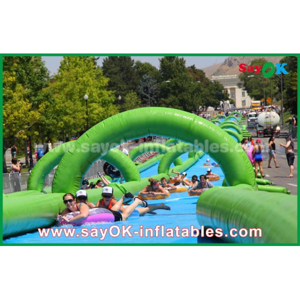 Inflatable Jumping Bouncer / Safety PVC Tarpaulin Inflatable Bouncer Slide Yellow / Blue Color For Playing