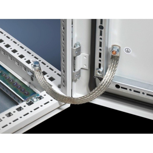 Flat Aluminum Braid Flexible Ground Strap Tinned Aluminium Braided Jumper For EV Battery