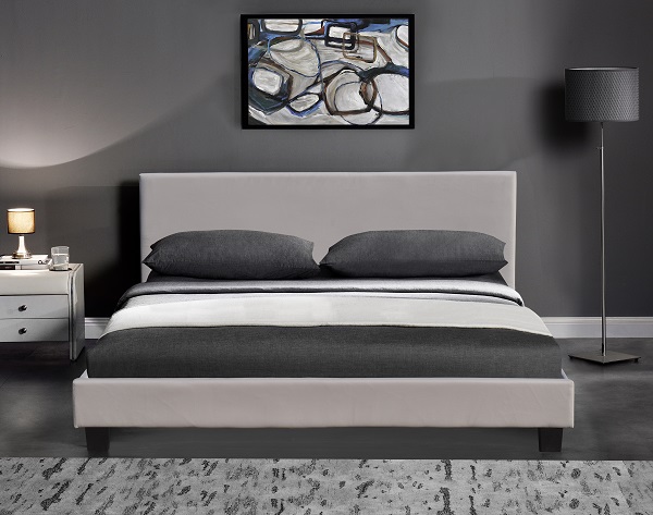 Morden Simple Design Upholstered PU Leather Bed