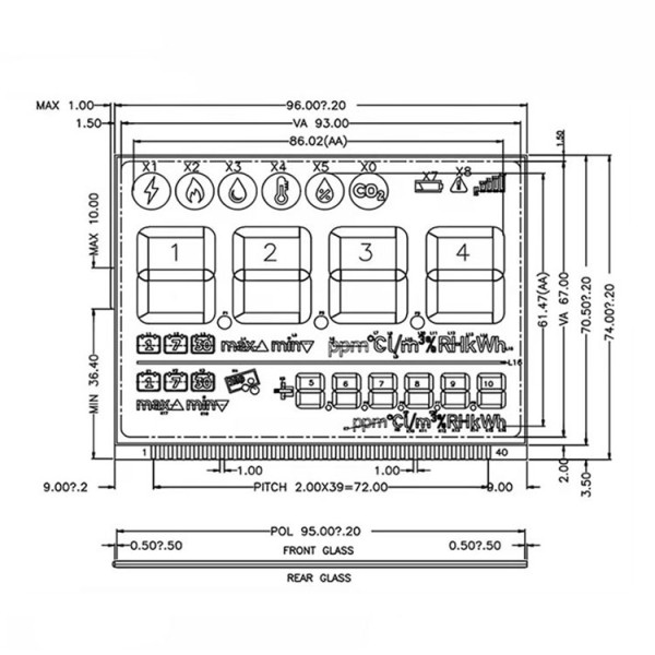 High-quality Customized 7-segment LCD Display, Great Value for Money