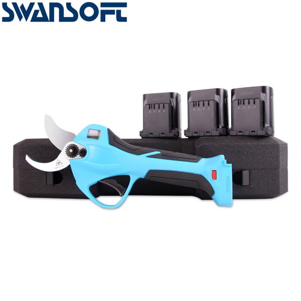 40mm Electric Garden Pruner China Pruning Shears With LED And 3 Batteries For Orchards And Vineyards