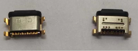 USB C 16Pin Type C Female Connector Mid Mount 1.13mm IPX8 Waterproof With LIM