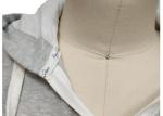Lightweight Grey Ladies Zip Up Hoodies , 100% Cotton Womens Zip Up Sweatshirts