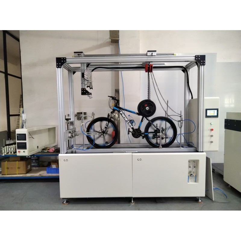 Bicycle Frame Fatigue Tester PLC Controlled Dynamic Durability Testing Machine for Frame Fork Wheel Suspension ISO 4210