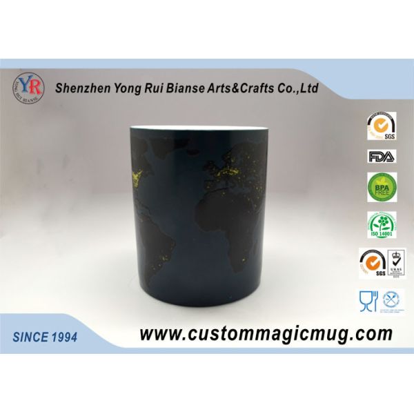 Heat Sensitive Eco Friendly Mugs , Color Changing 11oz Coffee Mug