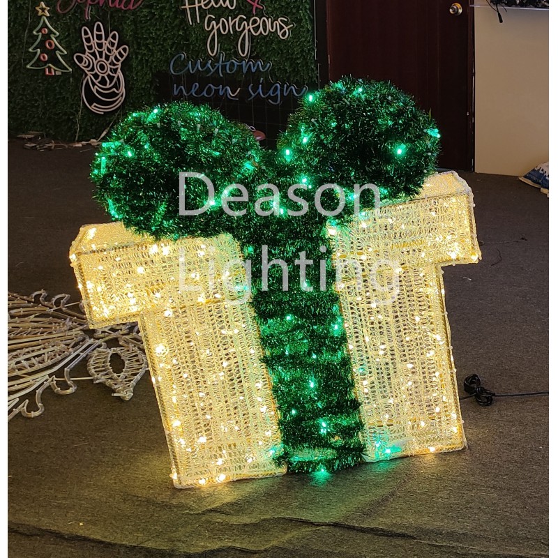motif light christmas decoration gift box led