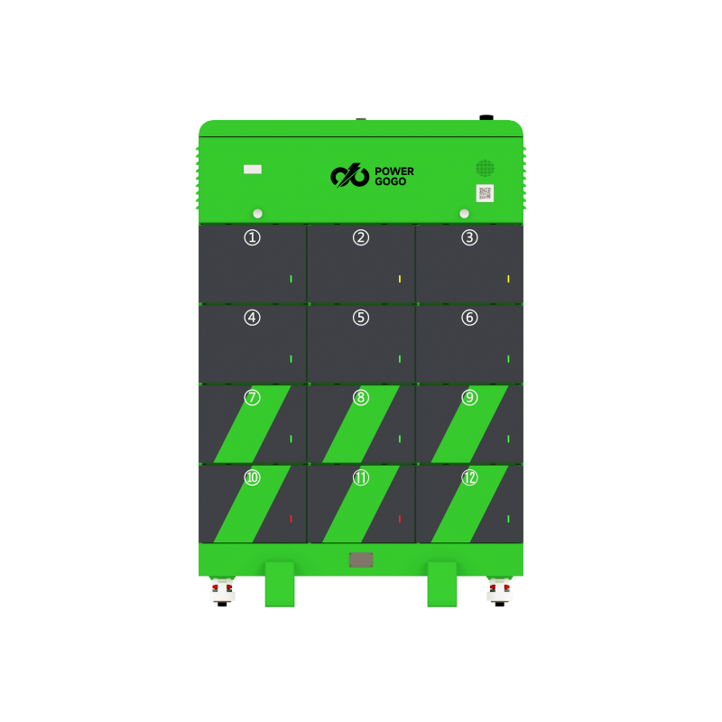 12 Slots One Stop Battery Swapping Machine Scan Code To Pay For Scooter Motorcycle Swappable Battery