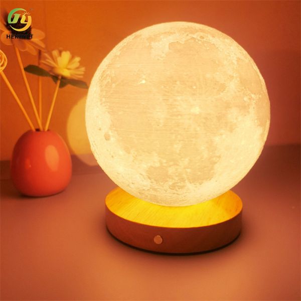 Moon lamp rotating sleep moon small night light bedroom desk rechargeable lamp Bedside lamp