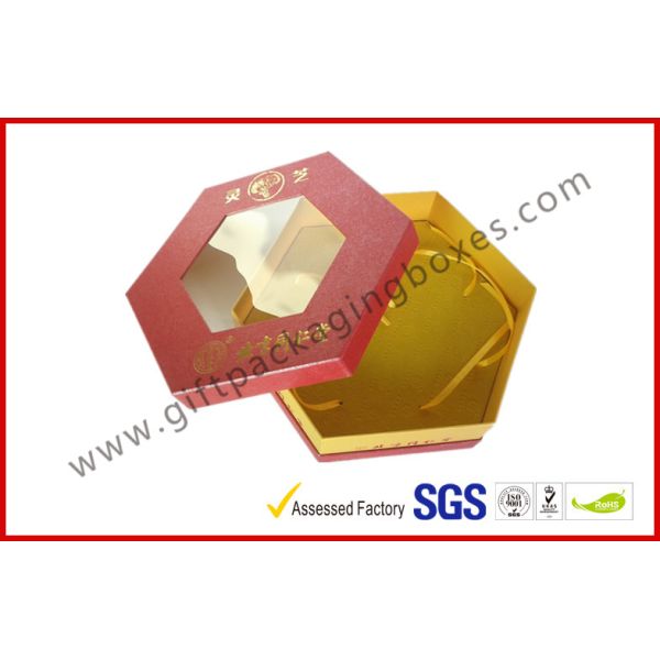 Octangle Chocolate Packaging Boxes / Window Boxes Hot Stamping Boxes