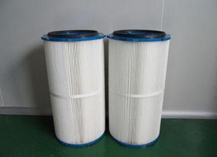 Replaceable Dry Dust Collector Cartridge Filter White Color 0.3u Porosity