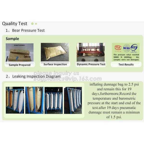 dunnage inflator air bags, PP big inflatable bag, Container air pillow bags, Inflatable Air Filled Pillow Dunnage Bag fo
