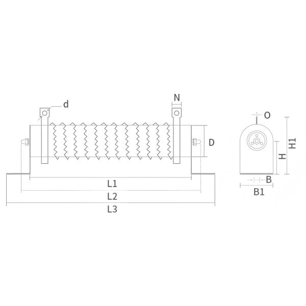 6000W High Power Ceramic Wirewound Braking Resistor Variable Resistance Industrial